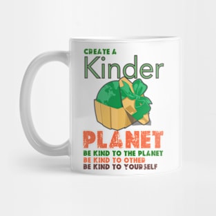 Create A Kinder Planet Earth day 2024  gift april 22 Rainbow Mug